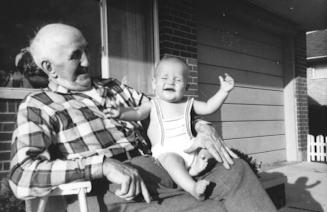 A very young Stephen Uitti with Granpa